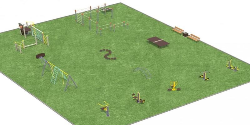Дизайн проект спортплощадки разновозрастной  в Грозном