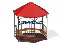 Беседка с лавками и полом МАФ 4122 в Грозном