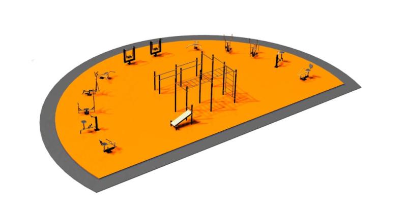 Дизайн проект спортплощадки Полукруглая в Грозном