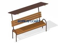 Лавочка под навесом МАФ 1607 в Грозном