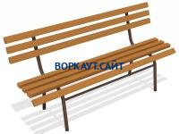 Лавочка со спинкой МАФ 1604 в Грозном