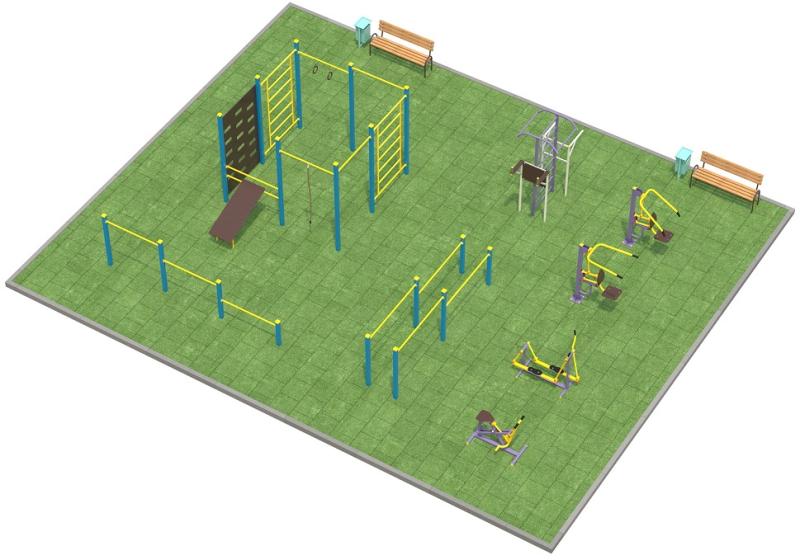 Проект спортплощадки 150 метров в Грозном в Грозном