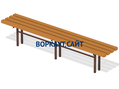 Двухметровая лавочка без спинки 2 м МАФ 1602 в Грозном