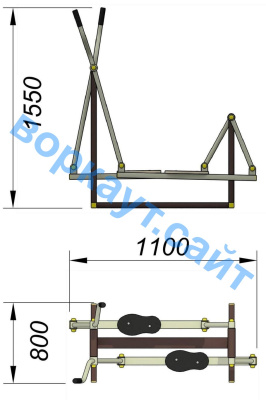 Уличный тренажер "Лыжник" УТ 008 в Грозном