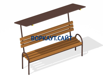 Лавочка под навесом МАФ 1607 в Грозном