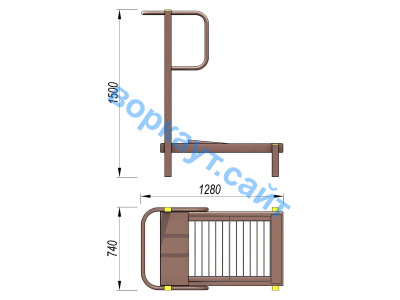 Уличный тренажер Беговая дорожка УТ 009 в Грозном