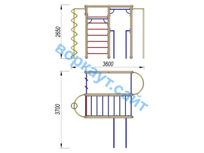 Детский спортивный комплекс Гимнастический ДСК 3107 в Грозном