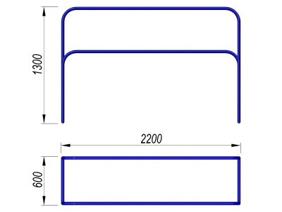 Брусья разновысокие МАФ 3531 в Грозном