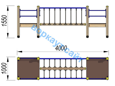 Детский спортивный комплекс Мост ДСК 3113 в Грозном