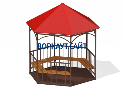 Беседка с лавками и полом МАФ 4122 в Грозном