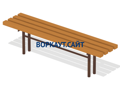 Лавочка без спинки МАФ 1601 в Грозном