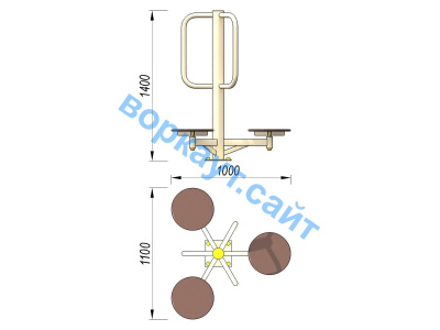 Уличный тренажер Орбита УТ 011 в Грозном