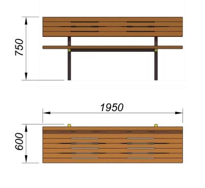 Диван уличный МАФ 1608 в Грозном