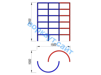 Шведская стенка полукруглая ДСК 3503 в Грозном